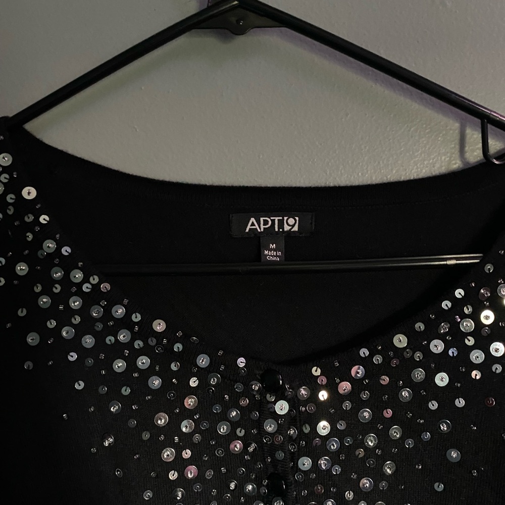 Black Sequence Button Up - image 1